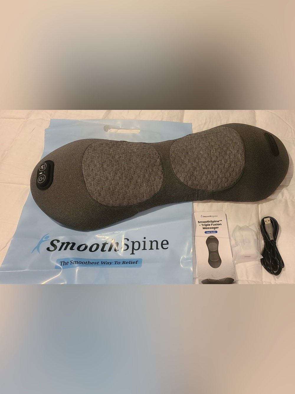 SmoothSpine Triple Fushion Massager 3 in 1 Therapy for back pain & sciatica
